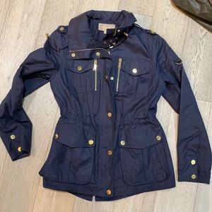 Micheal kors navy blue and gold jacket